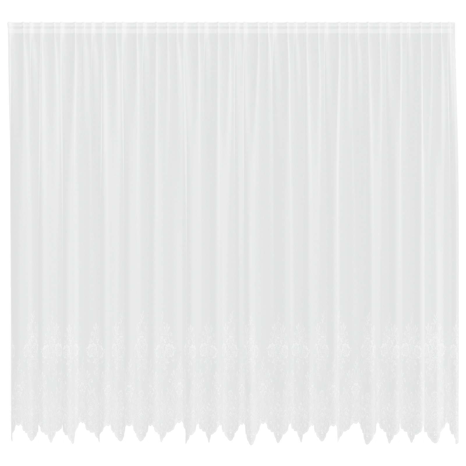 Tenda in Pizzo con tende Bianco 280 x 500 cm Poliestere | homemem39