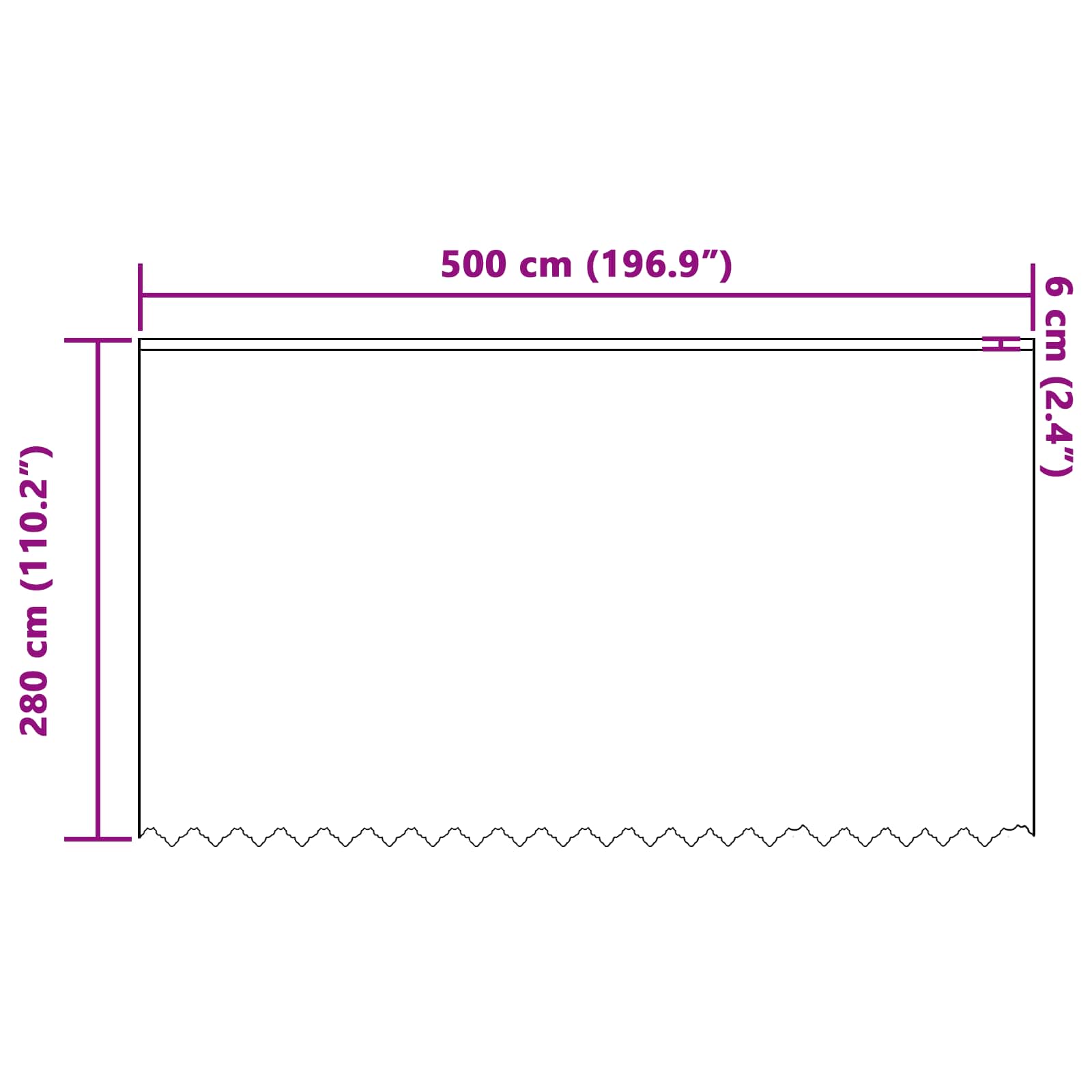 Tenda in Pizzo con tende Bianco 280 x 500 cm Poliestere | homemem39