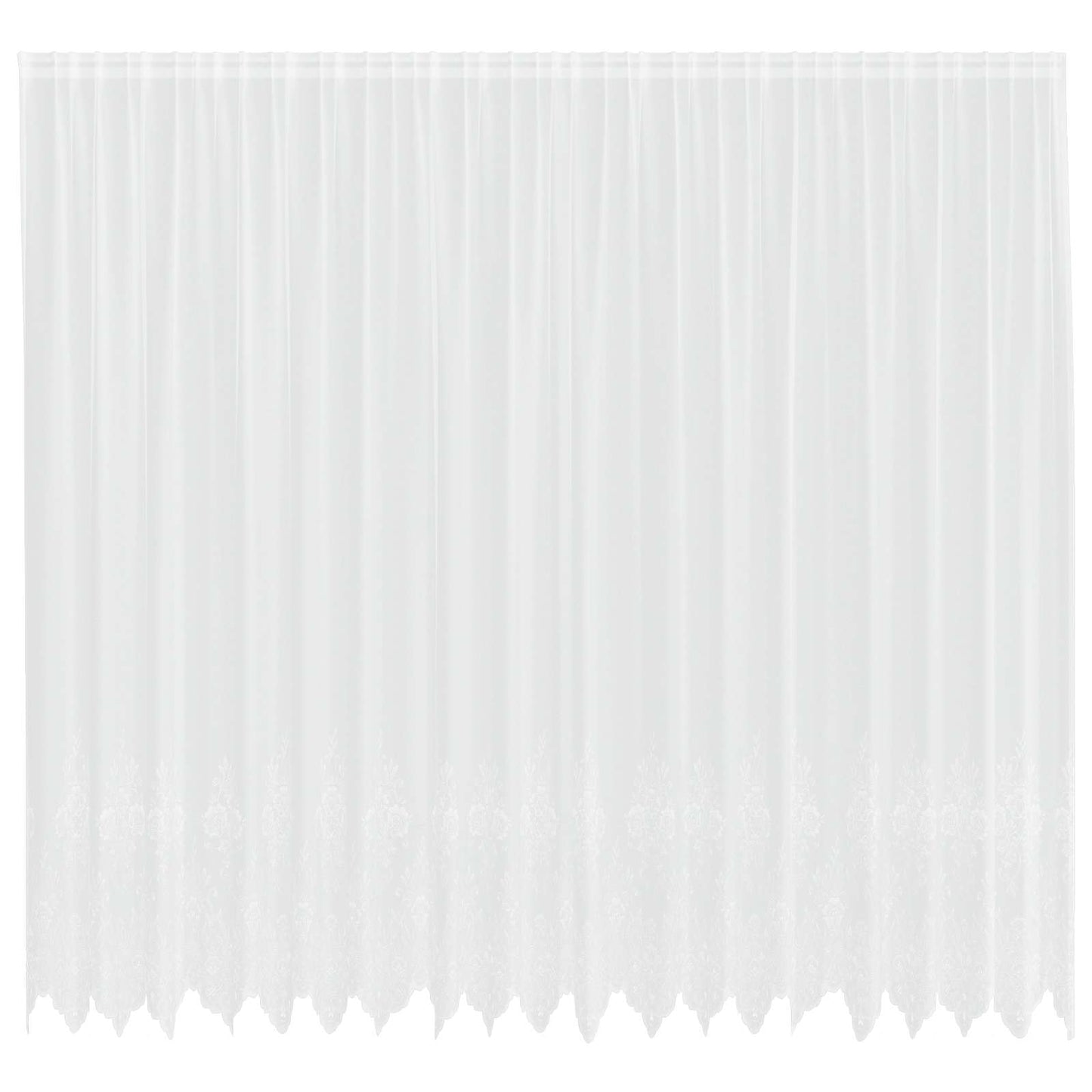 Tenda in Pizzo con tende Bianco 300 x 500 cm Poliestere | homemem39