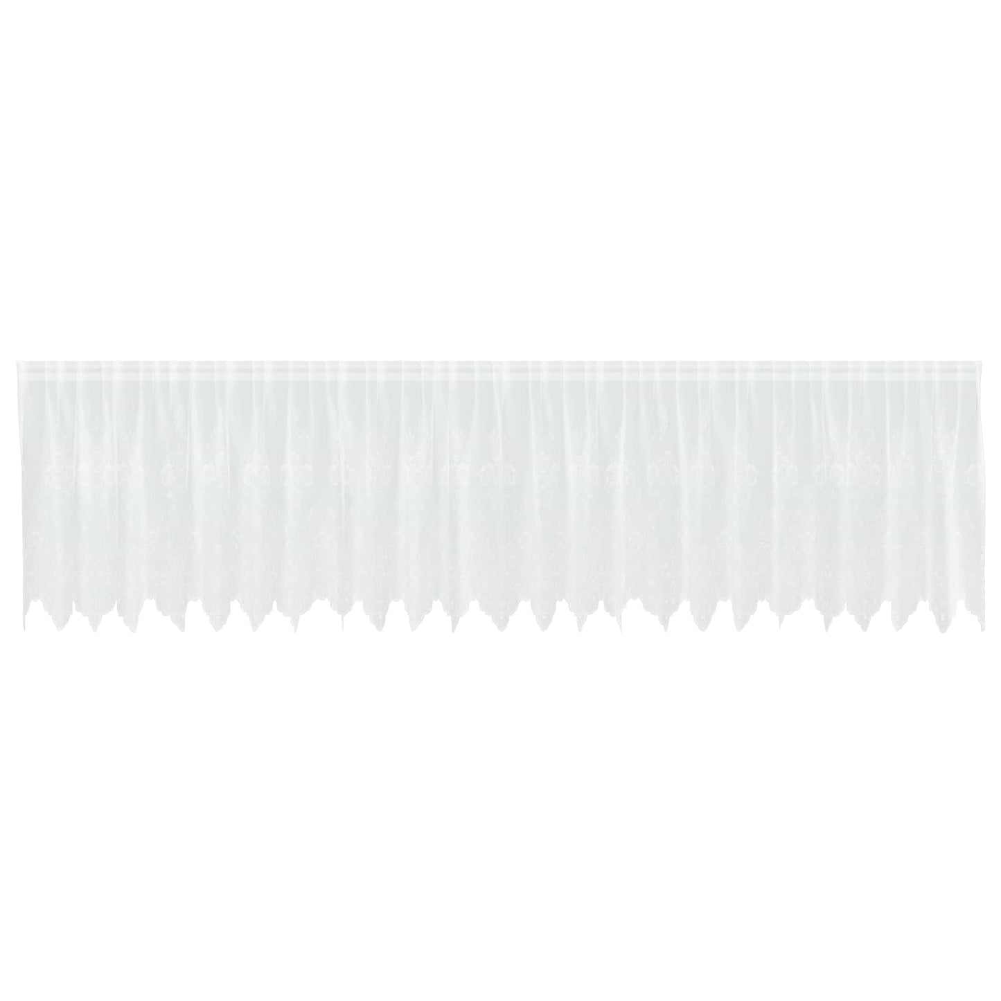 Tenda in Pizzo con tende Bianco 100 x 600 cm Poliestere | homemem39