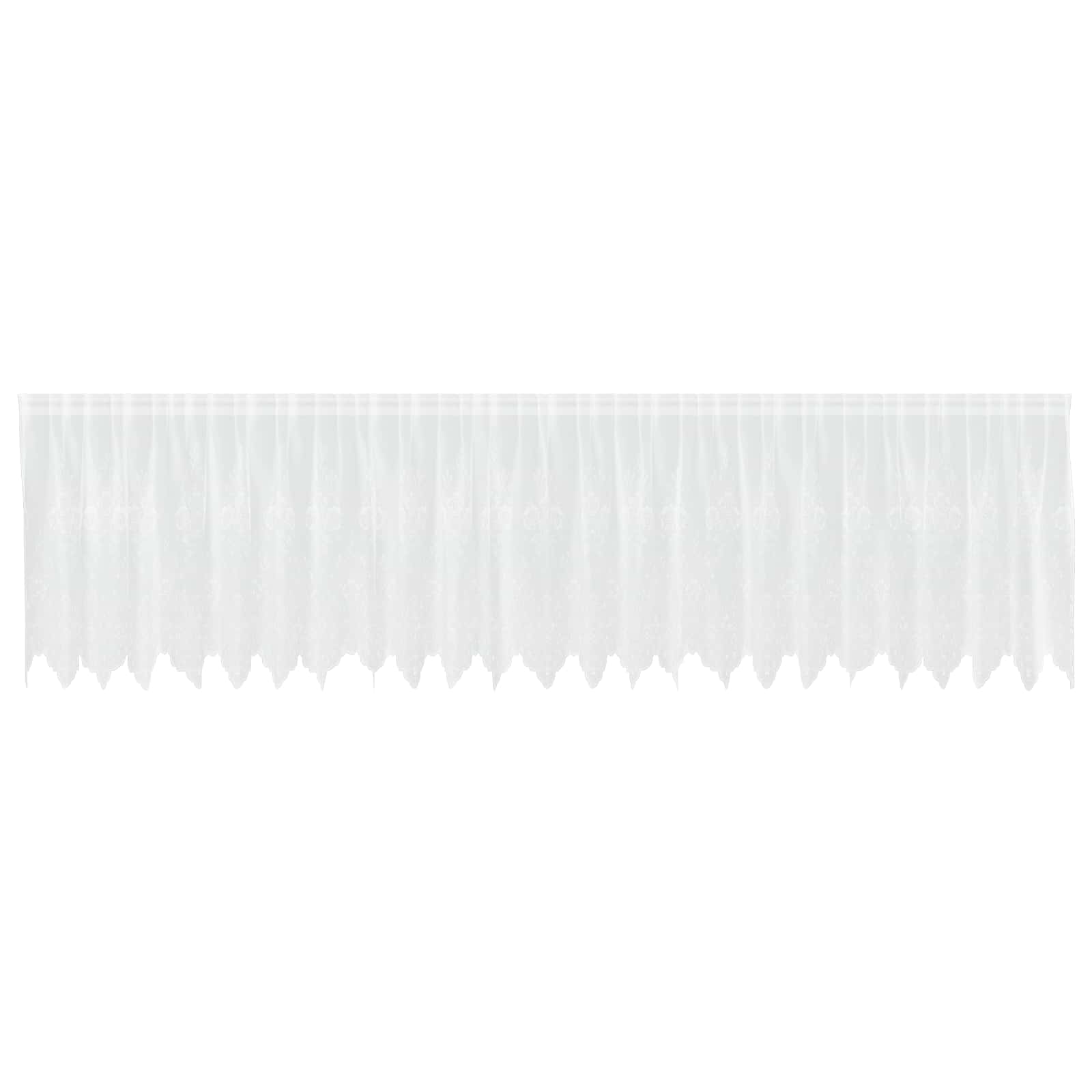 Tenda in Pizzo con tende Bianco 100 x 600 cm Poliestere | homemem39