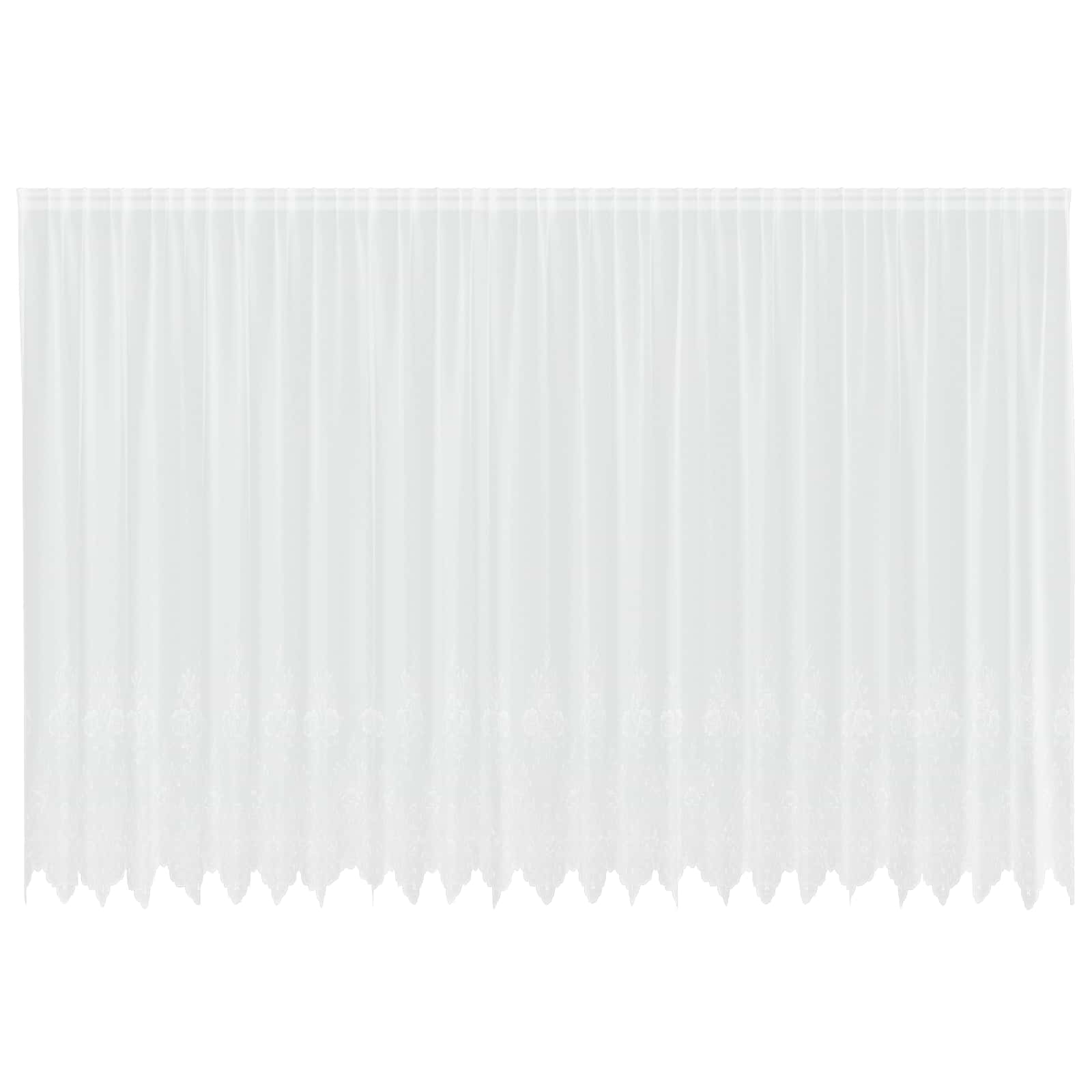 Tenda in Pizzo con tende Bianco 200 x 600 cm Poliestere | homemem39