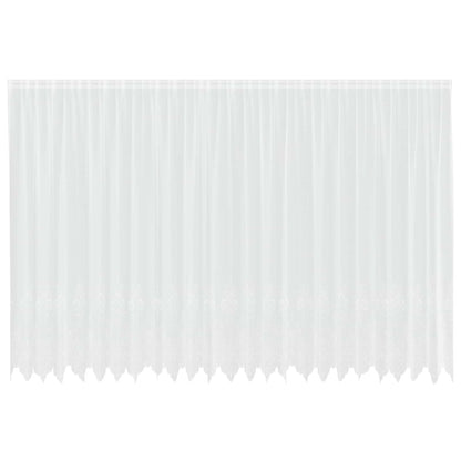 Tenda in Pizzo con tende Bianco 240 x 600 cm Poliestere | homemem39