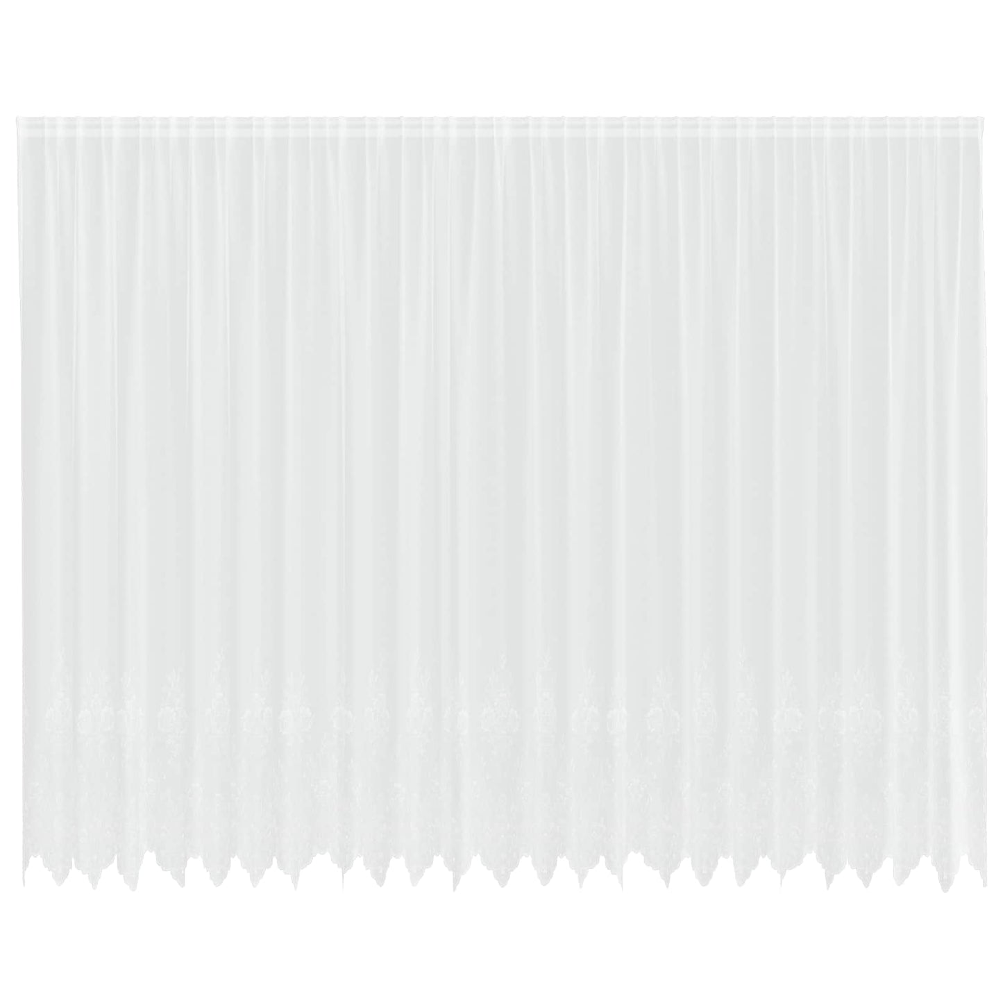 Tenda in Pizzo con tende Bianco 280 x 600 cm Poliestere | homemem39