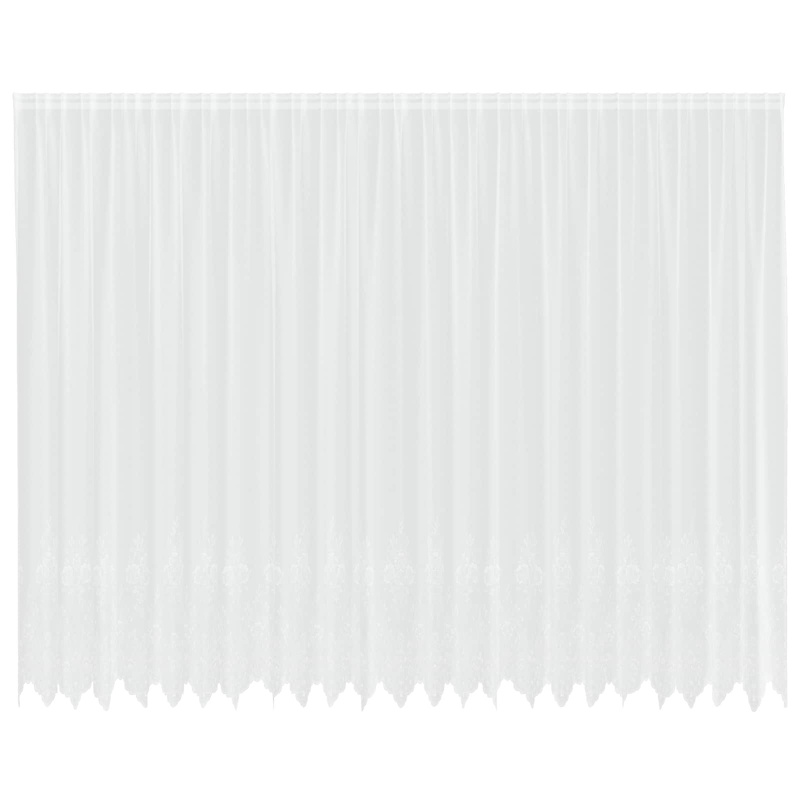 Tenda in Pizzo con tende Bianco 280 x 600 cm Poliestere | homemem39