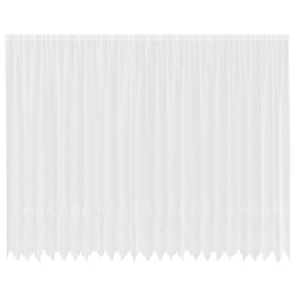 Tenda in Pizzo con tende Bianco 300 x 600 cm Poliestere | homemem39