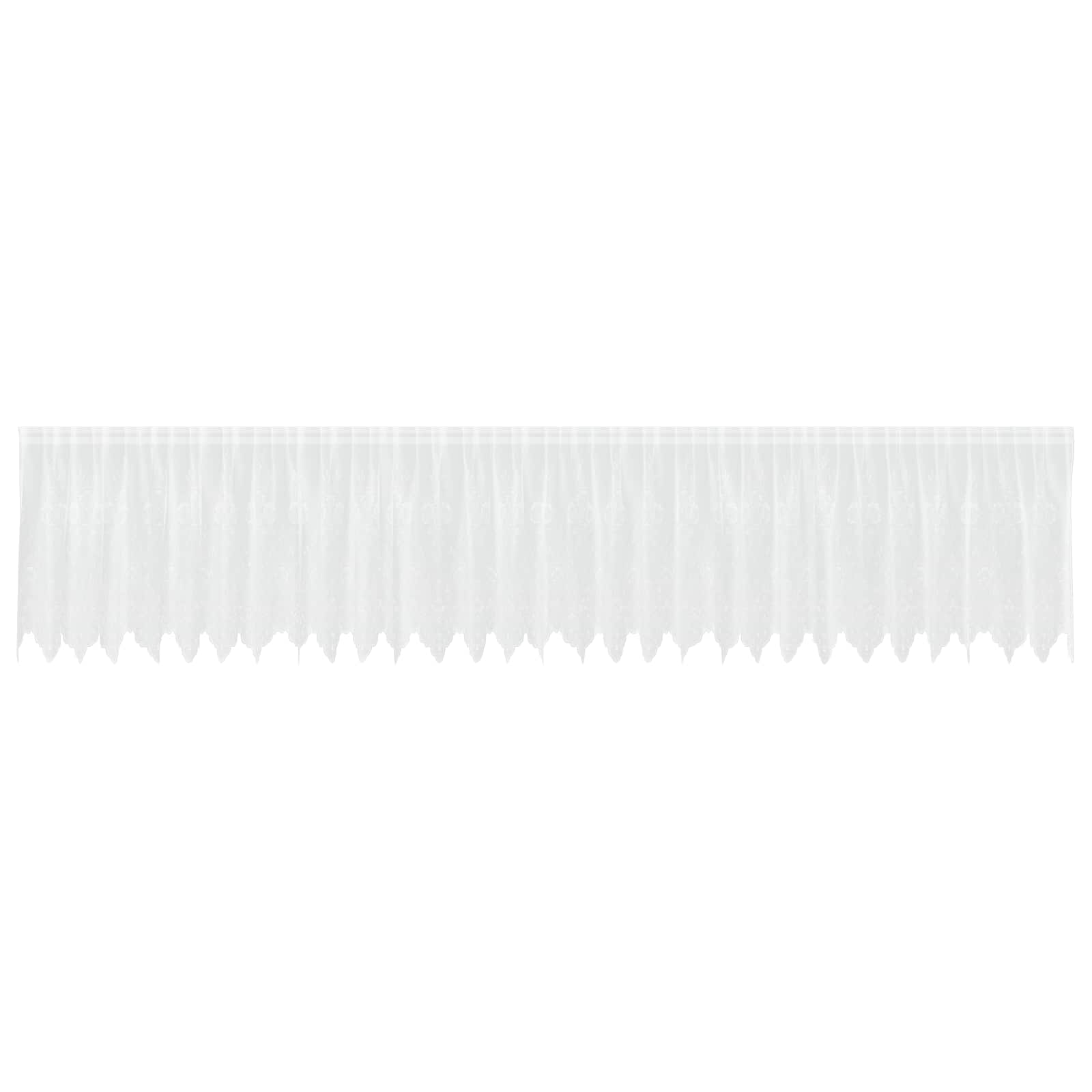 Tenda in Pizzo con tende Bianco 120 x 750 cm Poliestere | homemem39