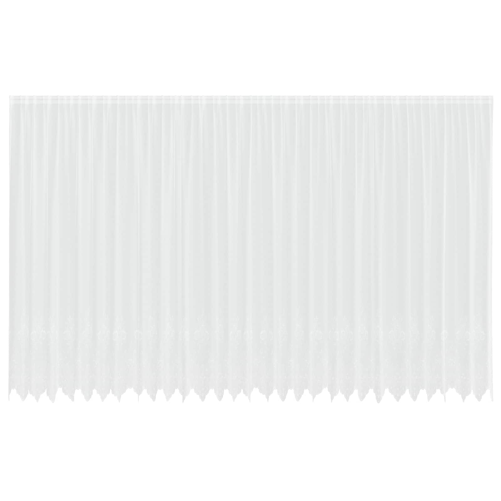 Tenda in Pizzo con tende Bianco 280 x 750 cm Poliestere | homemem39