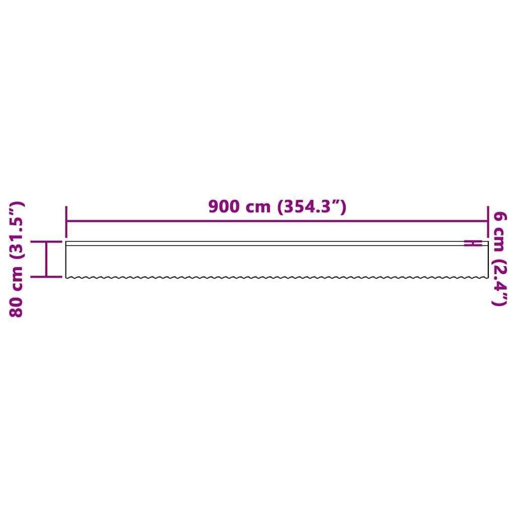 Tenda in Pizzo con tende Bianco 900x80cm Poliestere