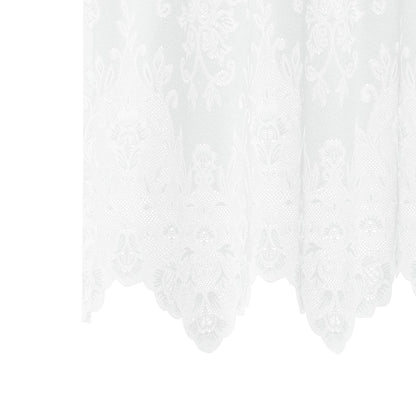 Tenda in Pizzo con tende Floreale Bianco 100x900cm Poliestere | homemem39