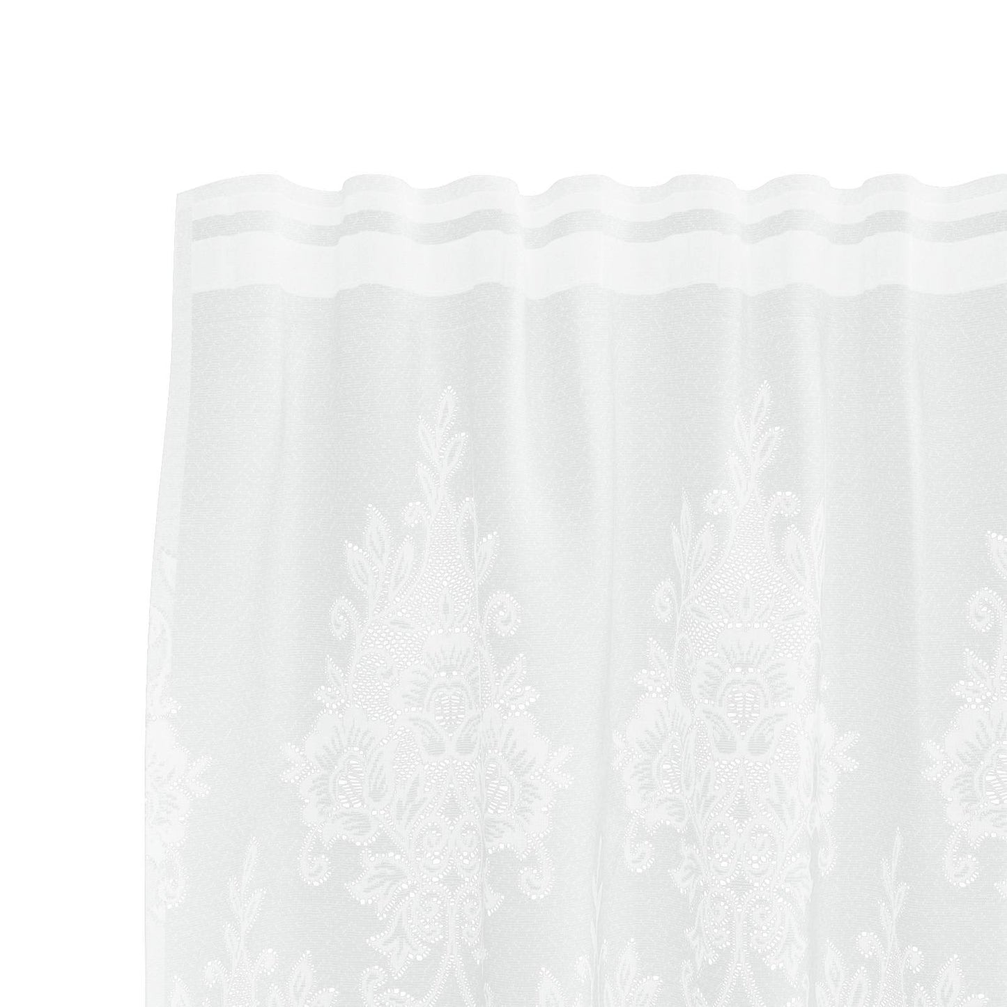 Tenda in Pizzo con tende Bianco 160 x 900 cm Poliestere