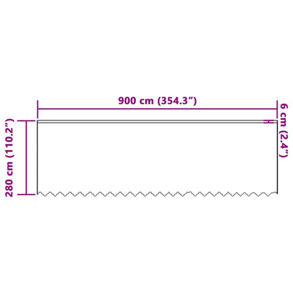 Tenda in Pizzo con tende Bianco 280 x 900 cm Poliestere | homemem39