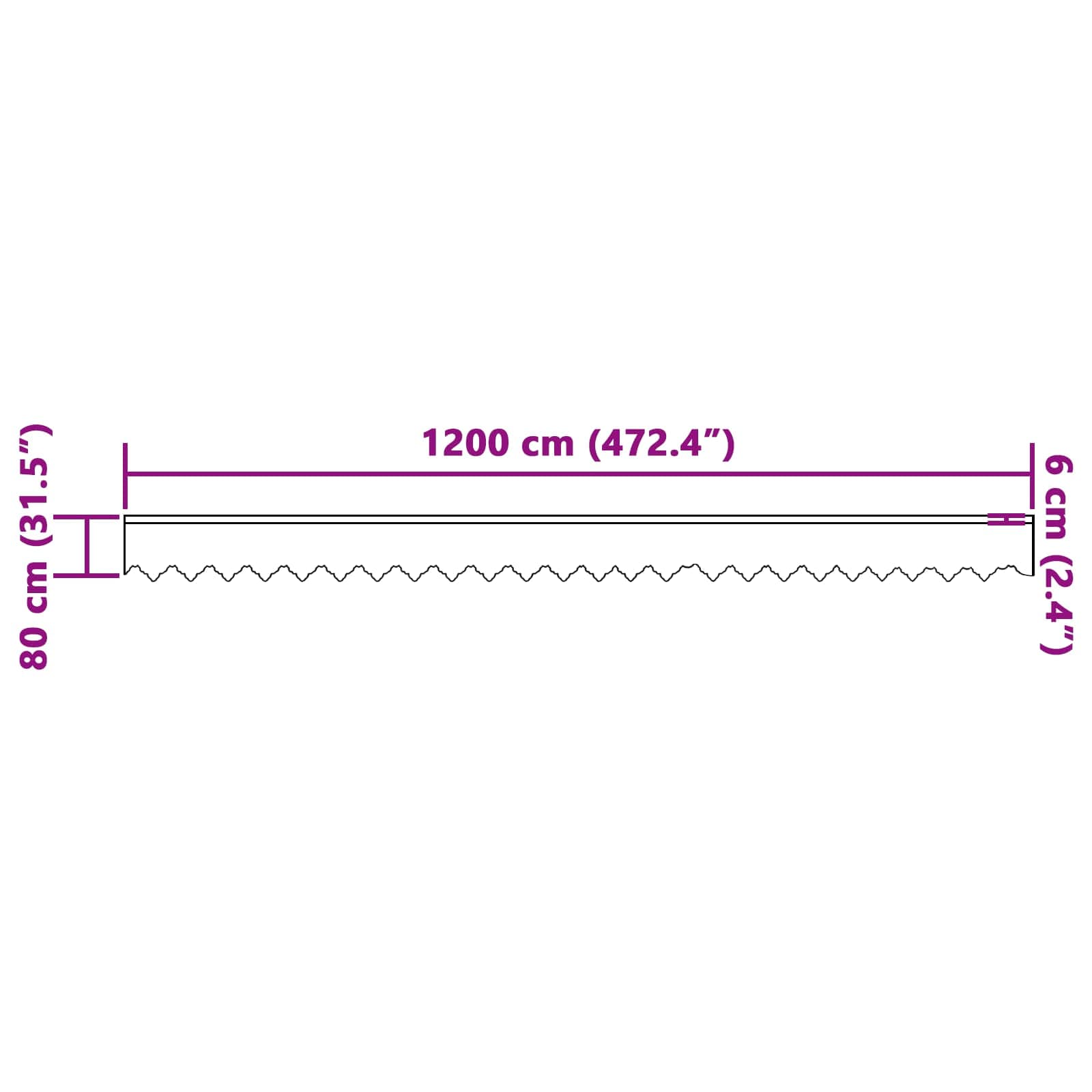 Tenda in Pizzo con tende Bianco 80 x 1200 cm Poliestere | homemem39