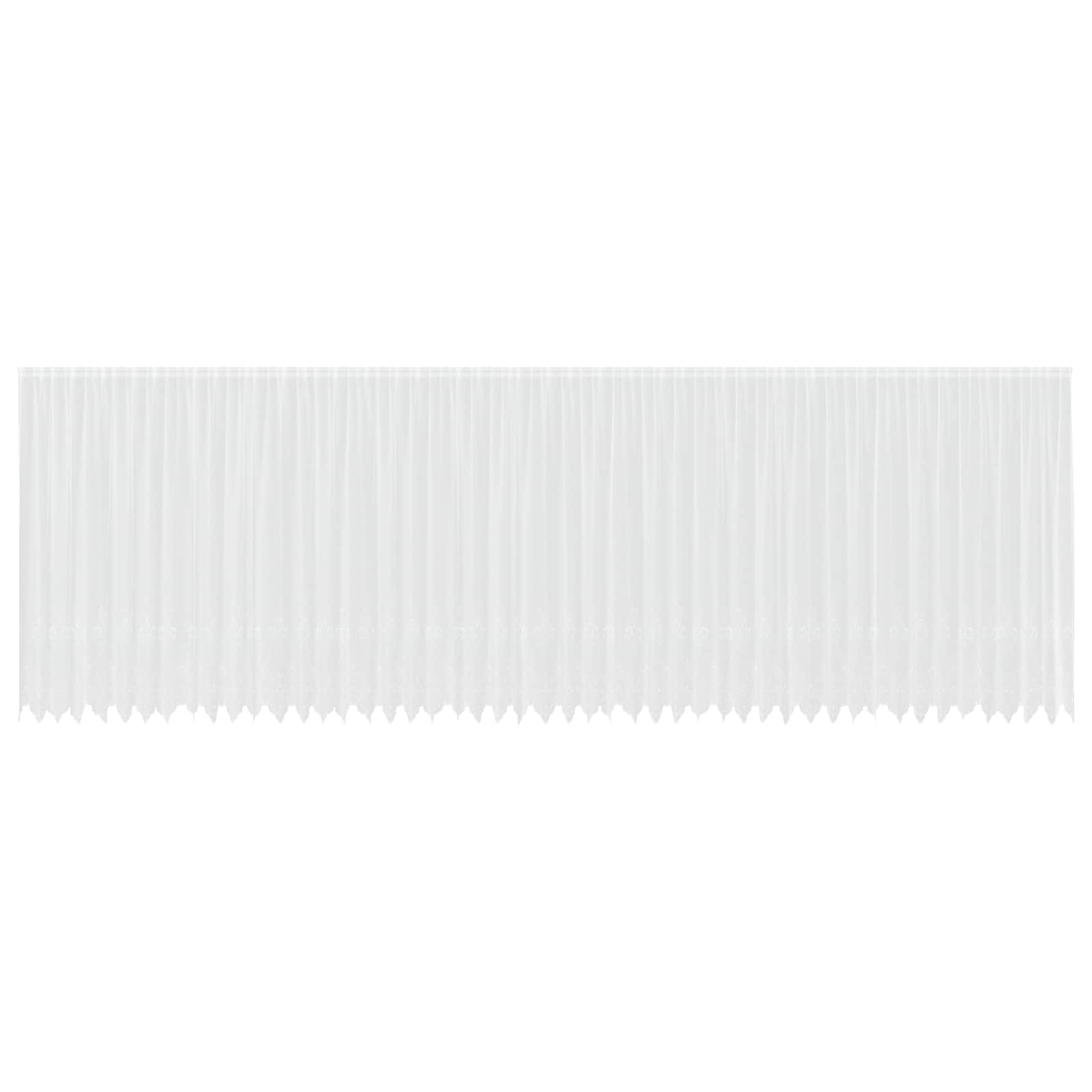 Tenda in Pizzo con tende Bianco 220 x 1200 cm Poliestere | homemem39