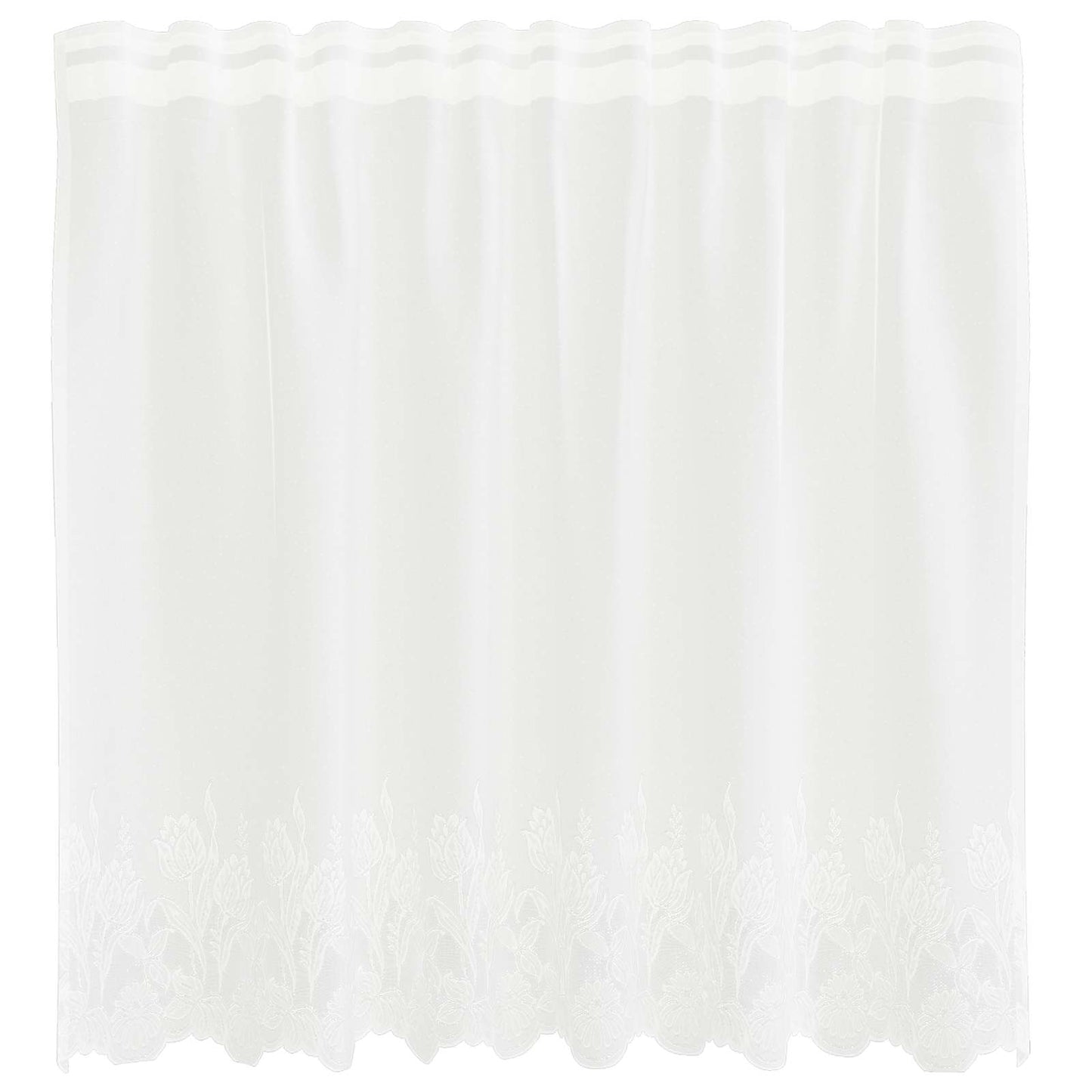 Tenda in Pizzo con tende Bianco 100 x 150 cm Poliestere