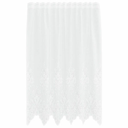Tenda in Pizzo con tende Bianco 180 x 150 cm Poliestere
