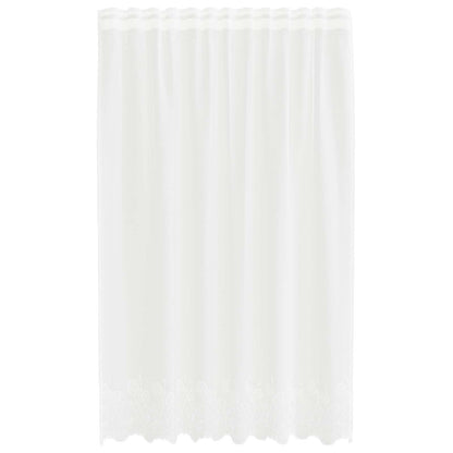 Tenda in Pizzo con tende Bianco 200 x 150 cm Poliestere