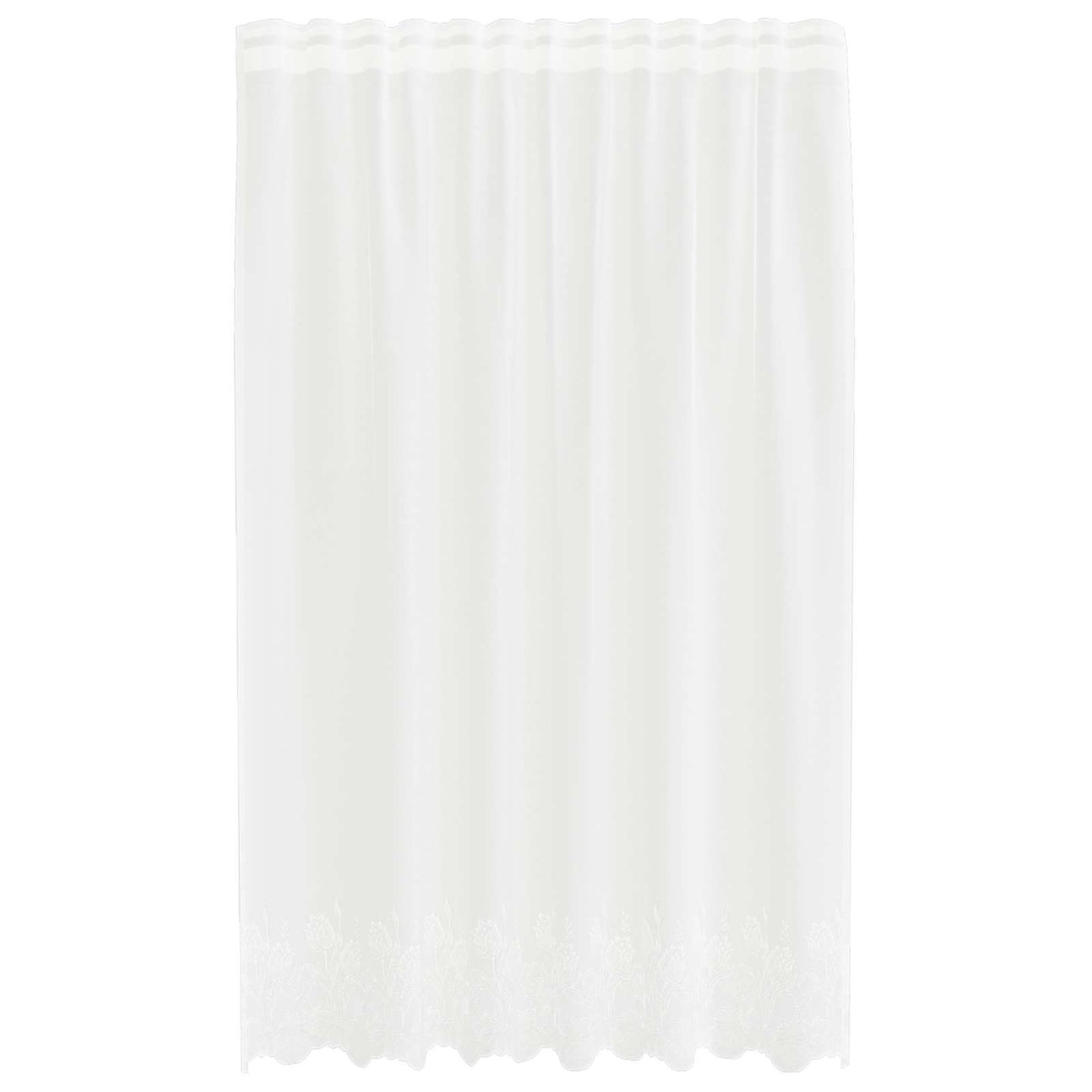 Tenda in Pizzo con tende Bianco 240 x 150 cm Poliestere | homemem39