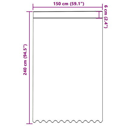Tenda in Pizzo con tende Bianco 240 x 150 cm Poliestere | homemem39