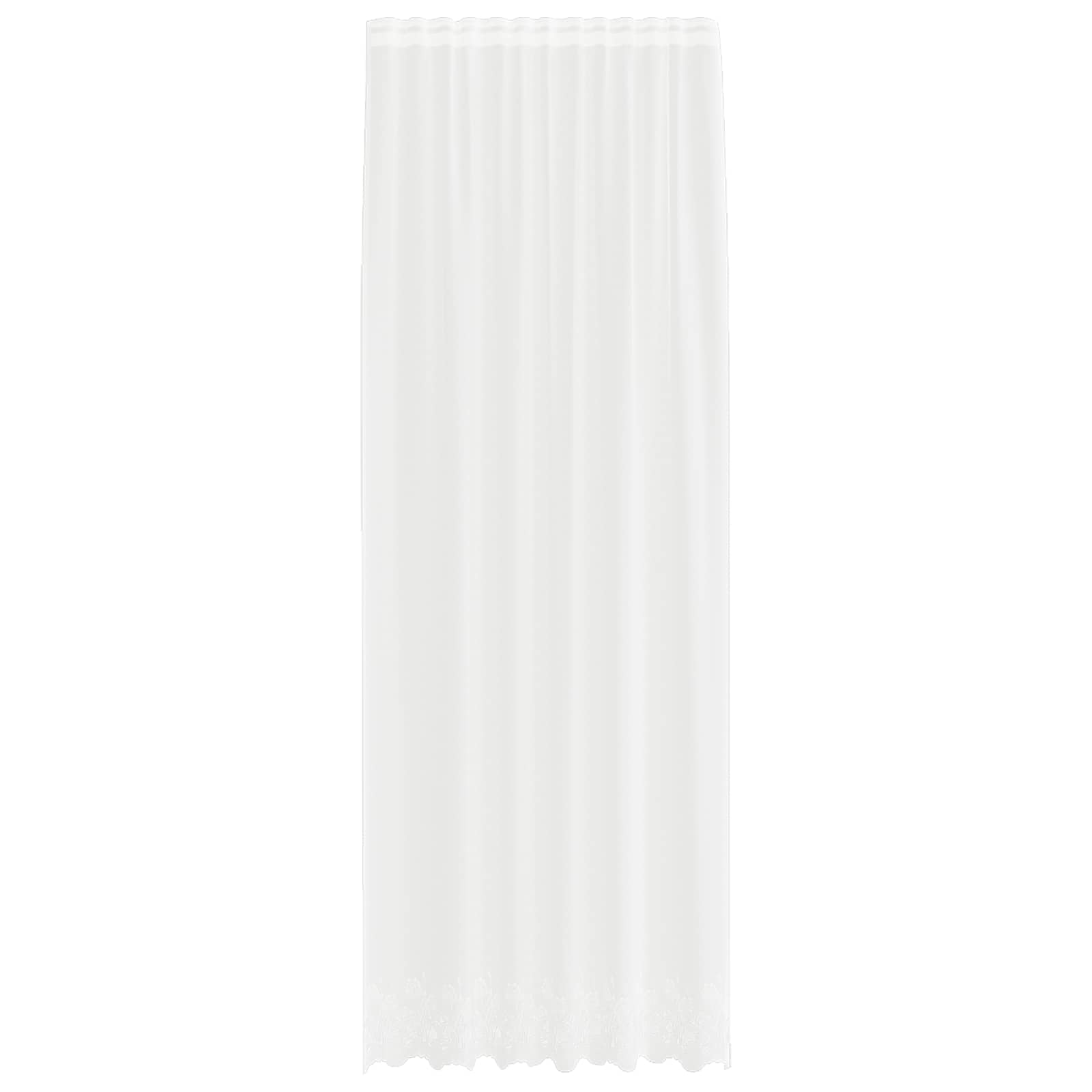 Tenda in Pizzo con tende Bianco 260 x 150 cm Poliestere | homemem39
