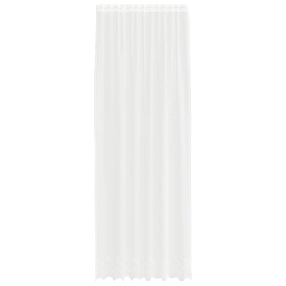 Tenda in Pizzo con tende Bianco 260 x 150 cm Poliestere | homemem39