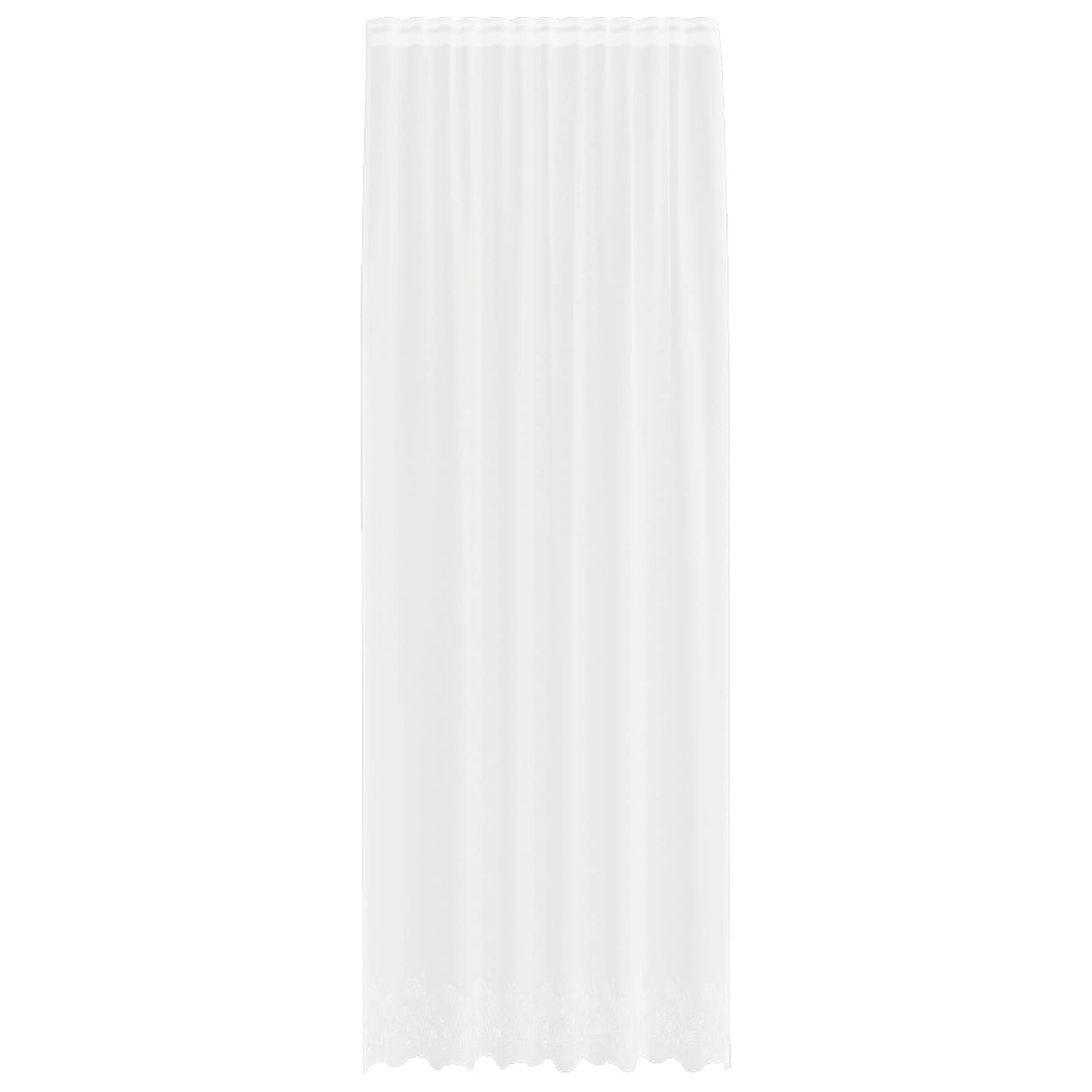 Tenda in Pizzo con tende Bianco 280 x 150 cm Poliestere | homemem39