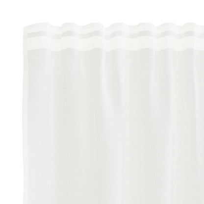 Tenda in Pizzo con tende Bianco 300 x 150 cm Poliestere | homemem39