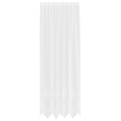 Tenda in Pizzo con tende Bianco 300 x 150 cm Poliestere