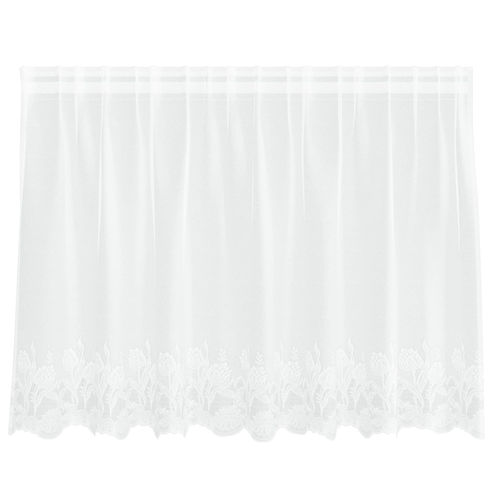 Tenda in Pizzo con tende Bianco 100 x 200 cm Poliestere | homemem39