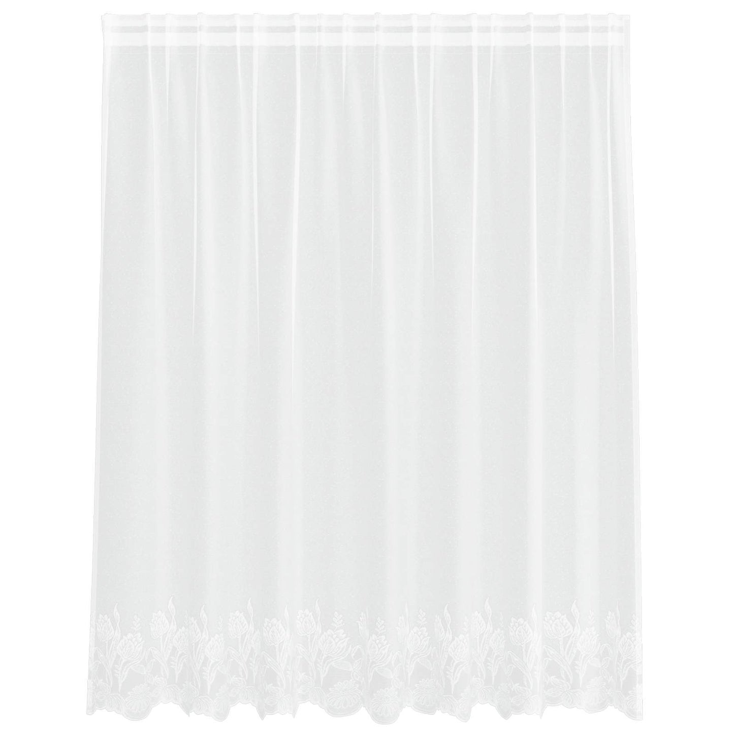 Tenda in Pizzo con tende Bianco 140 x 200 cm Poliestere