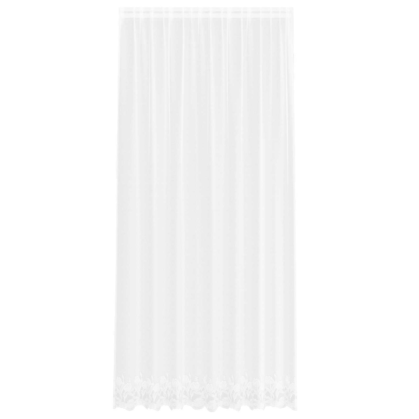 Tenda in Pizzo con tende Bianco 280 x 200 cm Poliestere | homemem39