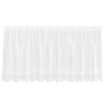 Tenda in Pizzo con tende Bianco 100 x 300 cm Poliestere | homemem39