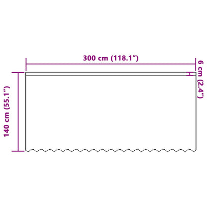 Tenda in Pizzo con tende Bianco 300 x 140 cm Poliestere | homemem39