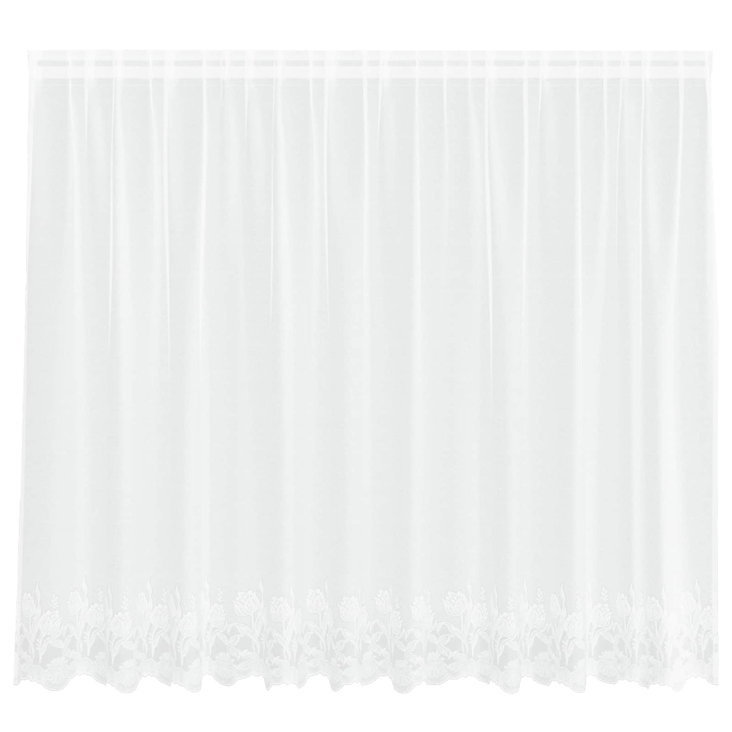 Tenda in Pizzo con tende Bianco 180 x 300 cm Poliestere | homemem39