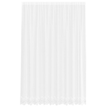 Tenda in Pizzo con tende Bianco 260 x 300 cm Poliestere | homemem39