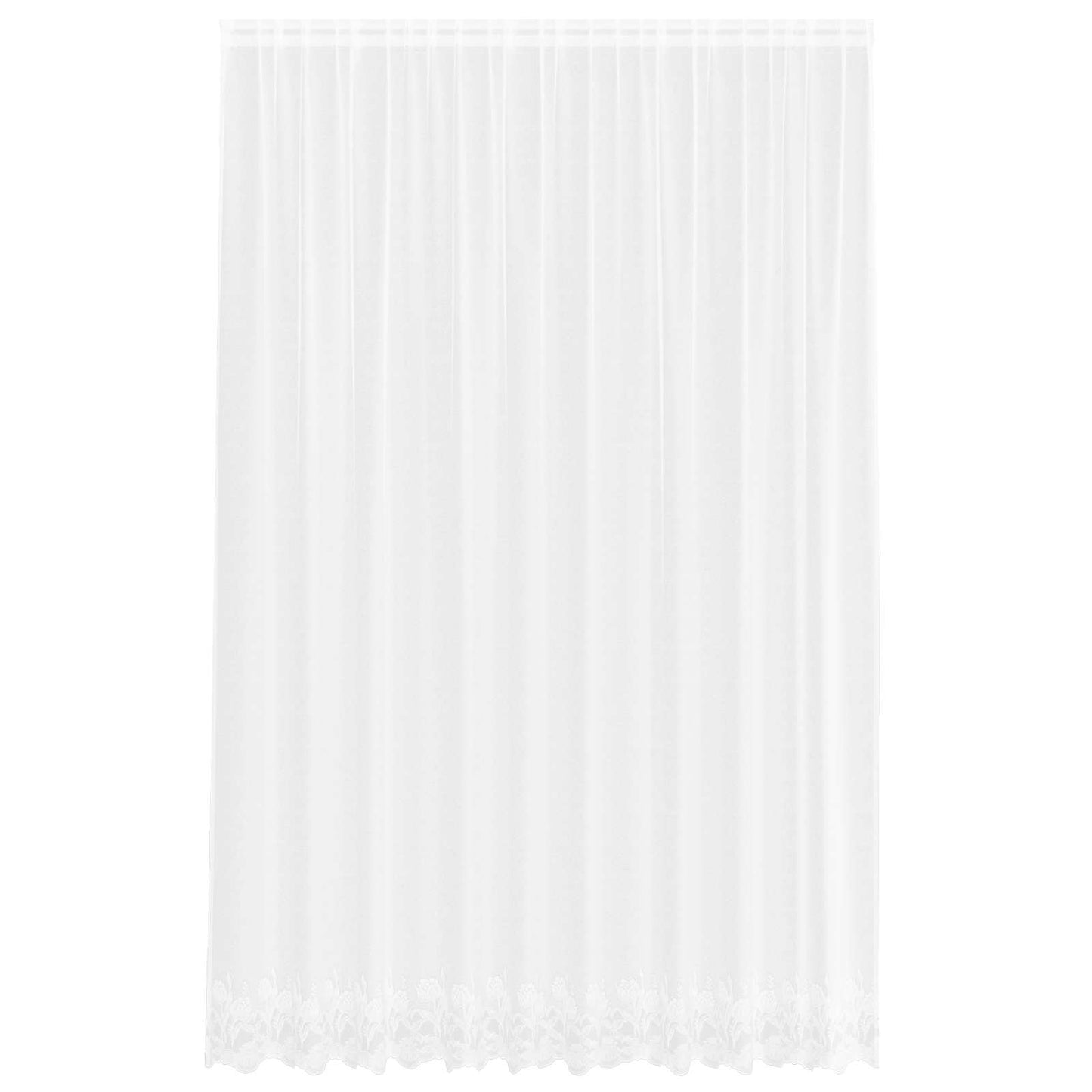 Tenda in Pizzo con tende Bianco 300 x 300 cm Poliestere | homemem39