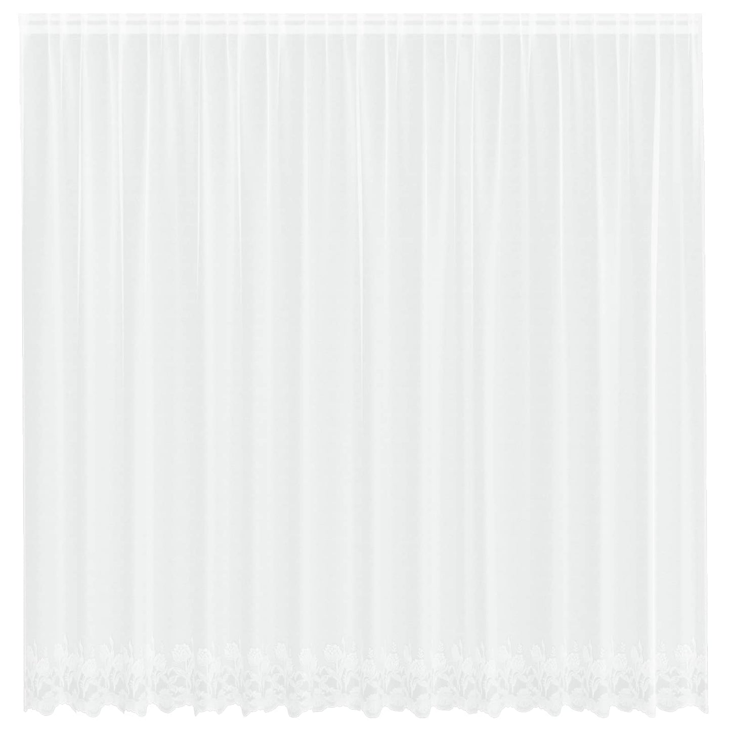 Tenda in Pizzo con tende Bianco 200 x 400 cm Poliestere | homemem39