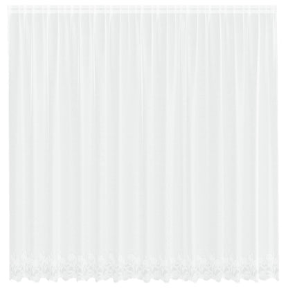Tenda in Pizzo con tende Bianco 200 x 400 cm Poliestere | homemem39