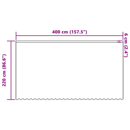 Tenda in Pizzo con tende Bianco 220 x 400 cm Poliestere | homemem39