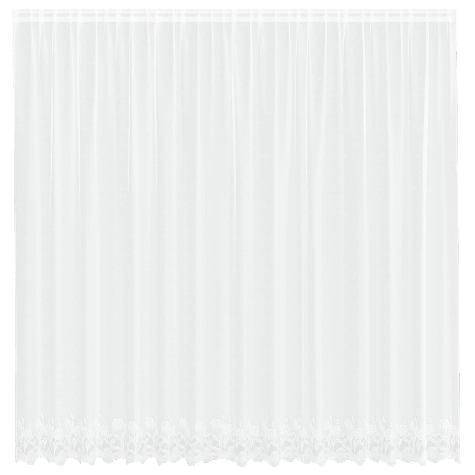 Tenda in Pizzo con tende Bianco 245 x 400 cm Poliestere | homemem39