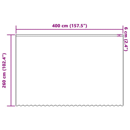 Tenda in Pizzo con tende Bianco 260 x 400 cm Poliestere | homemem39