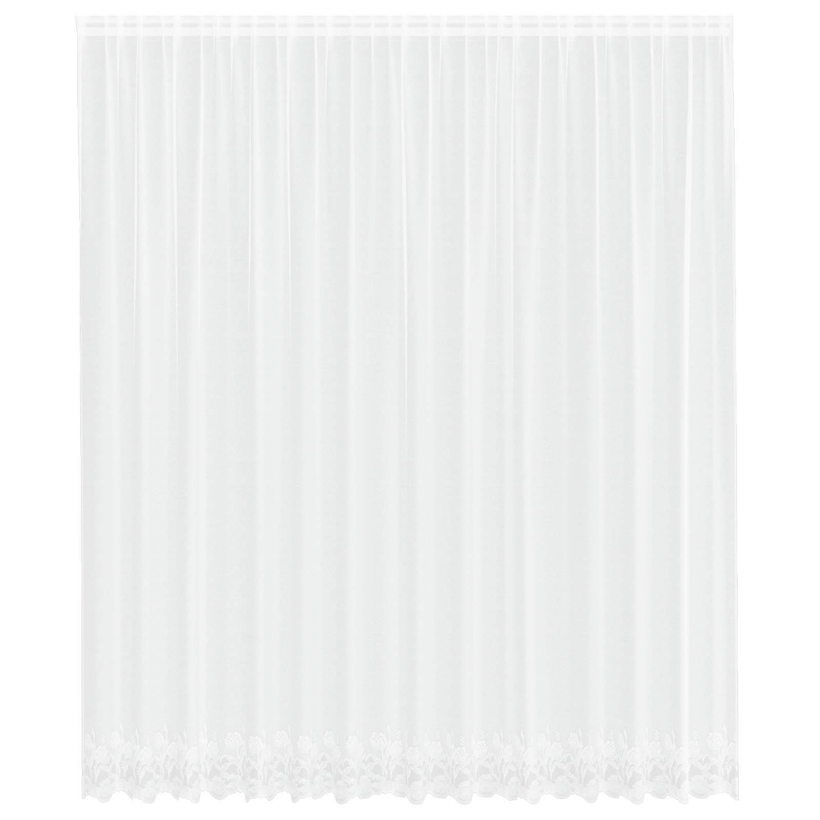 Tenda in Pizzo con tende Bianco 280 x 400 cm Poliestere | homemem39