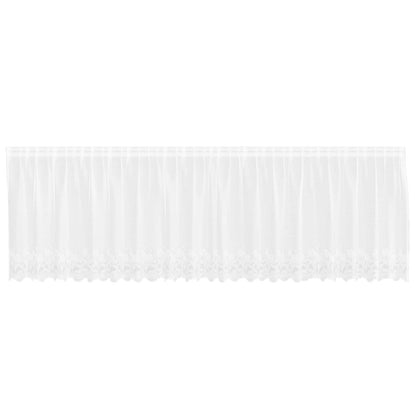 Tenda in Pizzo con tende Bianco 100 x 500 cm Poliestere | homemem39