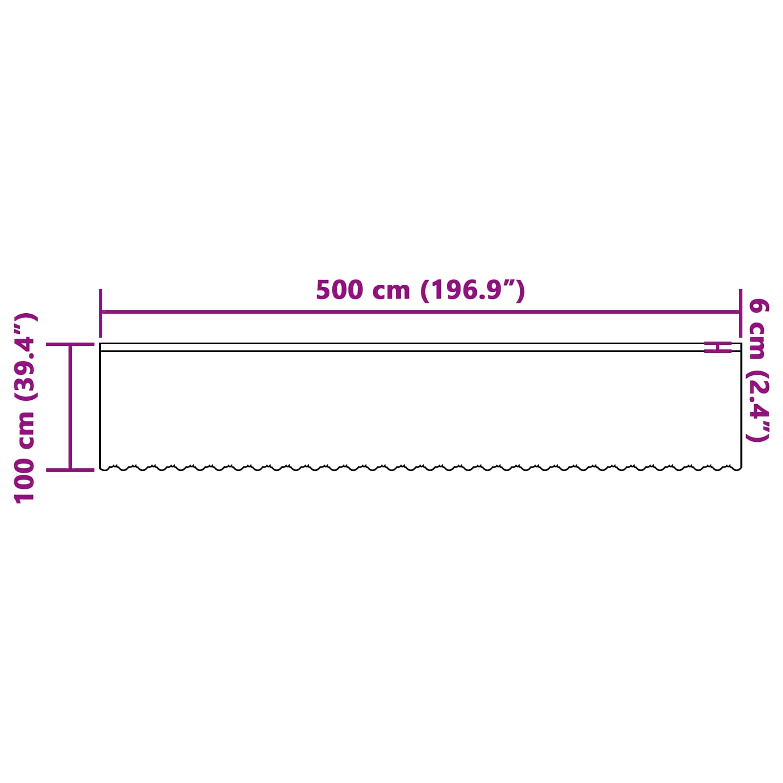 Tenda in Pizzo con tende Bianco 100 x 500 cm Poliestere | homemem39