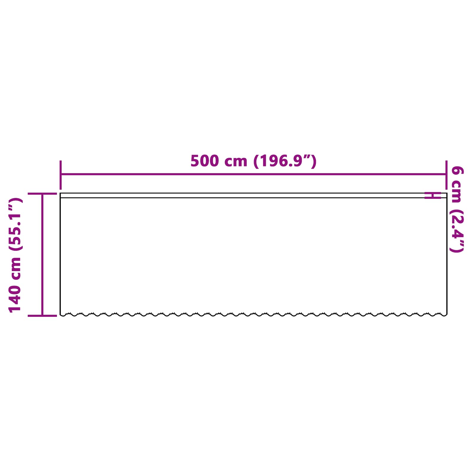 Tenda in Pizzo con tende Bianco 140 x 500 cm Poliestere | homemem39