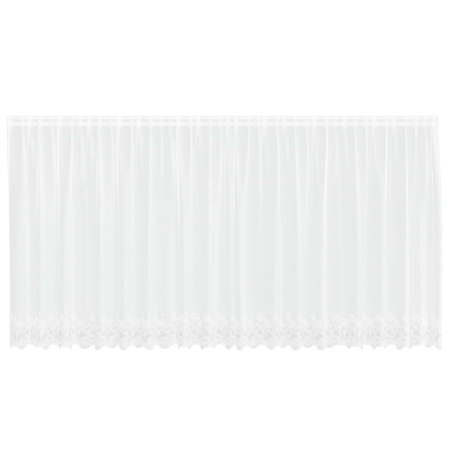 Tenda in Pizzo con tende Bianco 180 x 500 cm Poliestere | homemem39