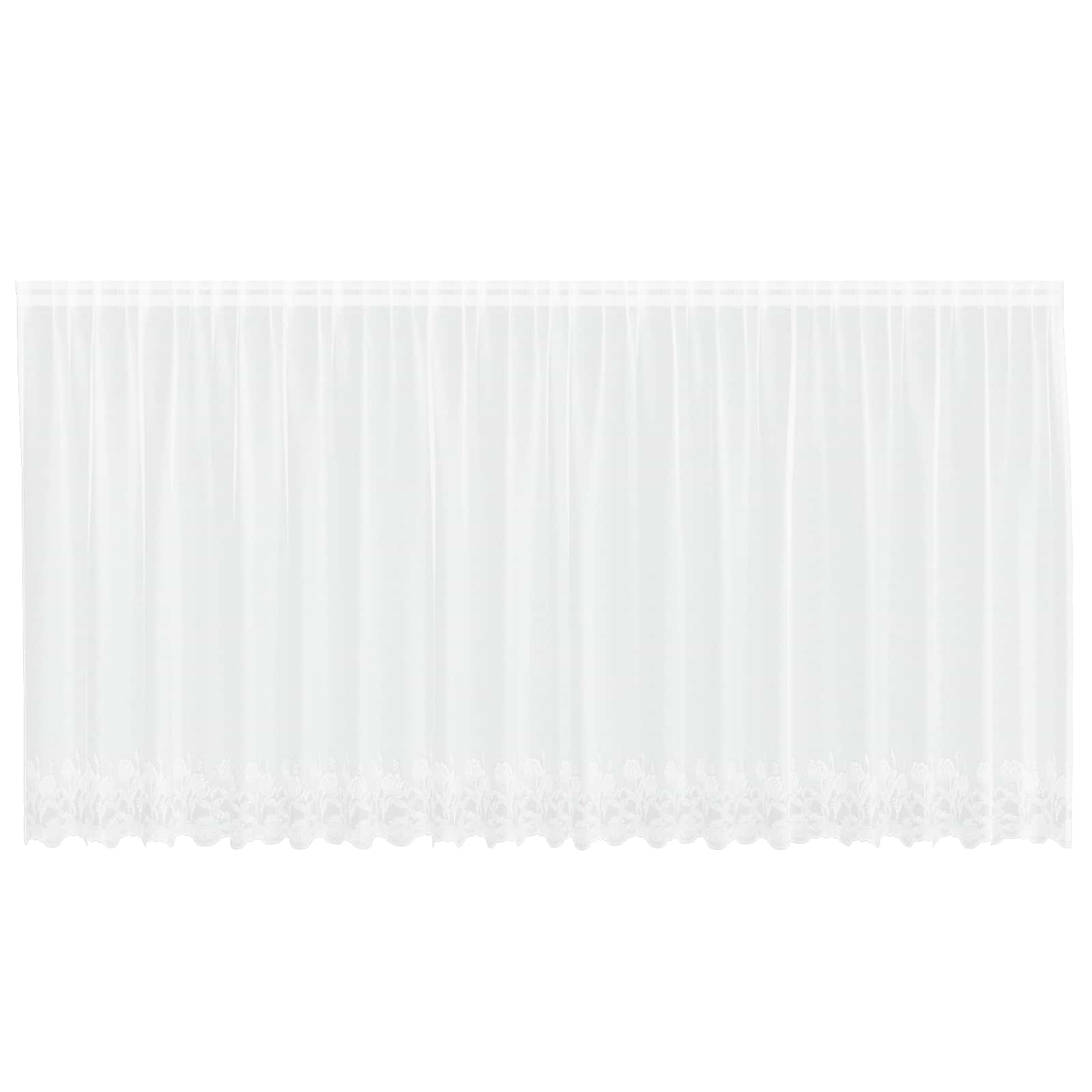 Tenda in Pizzo con tende Bianco 180 x 500 cm Poliestere | homemem39