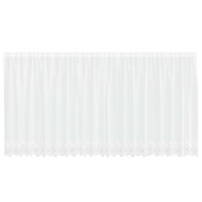 Tenda in Pizzo con tende Bianco 180 x 500 cm Poliestere | homemem39