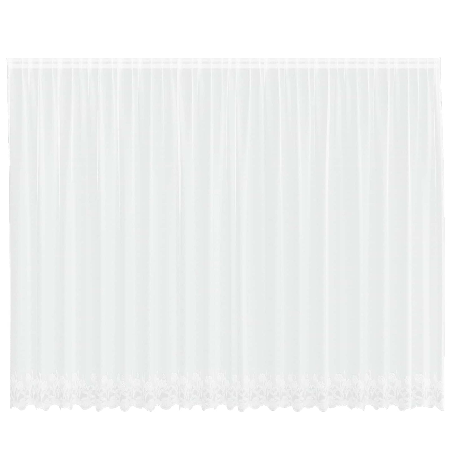 Tenda in Pizzo con tende Bianco 200 x 500 cm Poliestere | homemem39