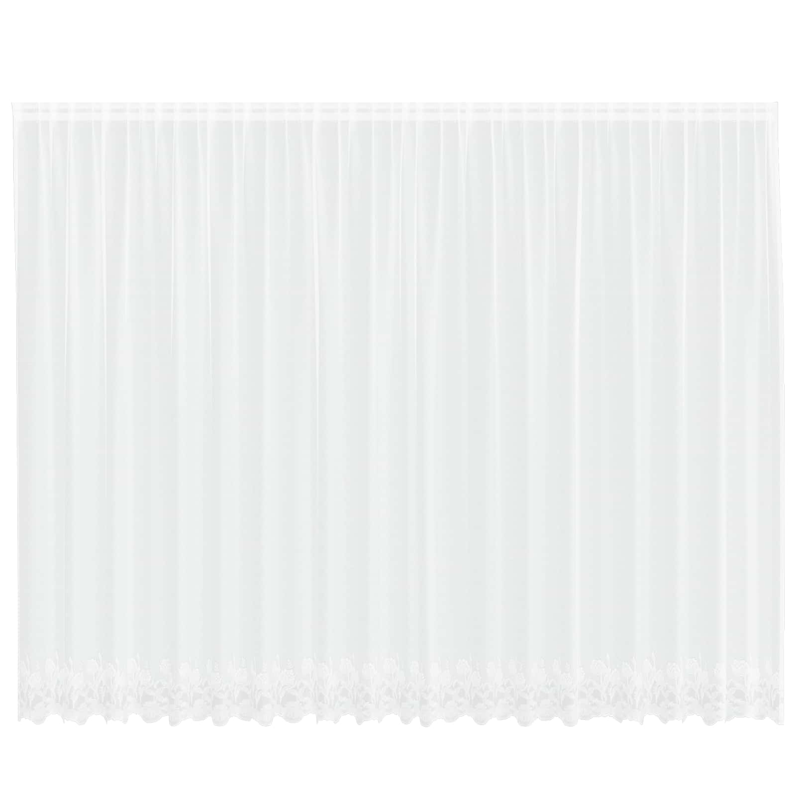 Tenda in Pizzo con tende Bianco 245 x 500 cm Poliestere | homemem39